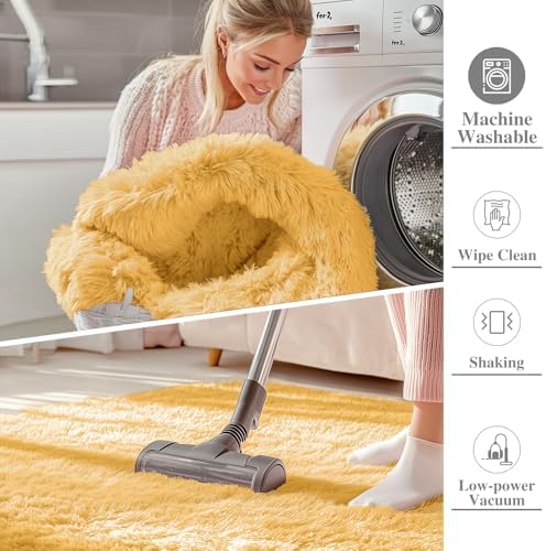 OLANLY 2x8 Machine Washable Runner Rugs for Hallway, Soft Fluffy Shaggy Bedside Rugs for Bedroom, Living Room, Indoor