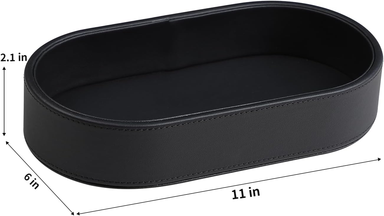 Oval Desk Valet Tray / Black
