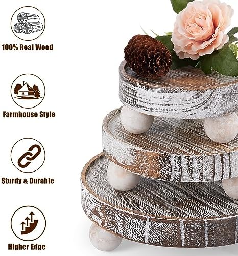 Wood Risers for Decor Mini Wooden Stool Display Stand / Set of 3