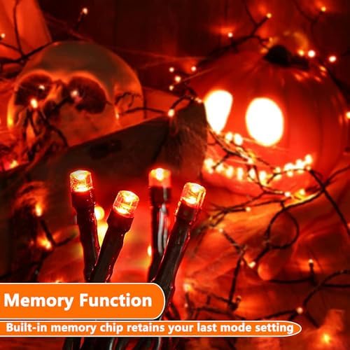 Joomer Purple Halloween Lights, 100FT 300LED Plugin Connectable Lights