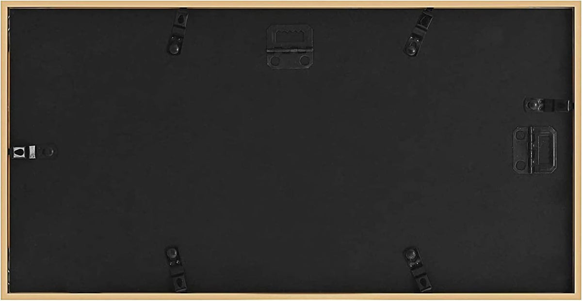 Golden State Art 7x14 Collage Frame w/Mat for 3 4x6 Photos Gold 3 Pack | Aluminum Picture Frame with Real Glass Front