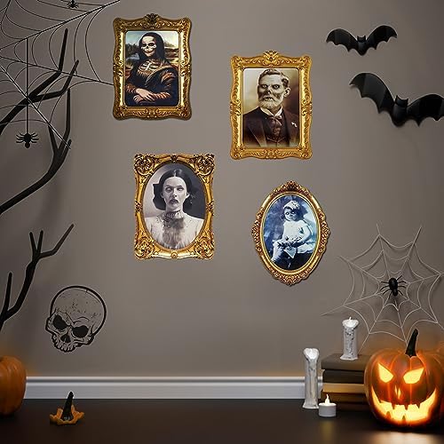 ECGER Halloween Decorations Indoor, Haunted Scary Changing Face Pictures