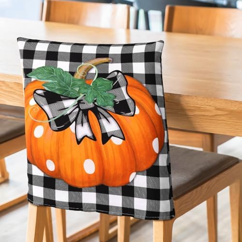 6 Pcs Fall Chair Covers, Maple Leaves Dining Chair Slipcovers