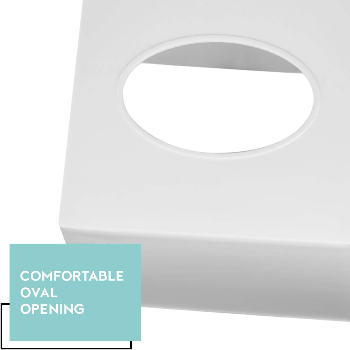 White Tissue Box Cover / 02 White / Set of 2