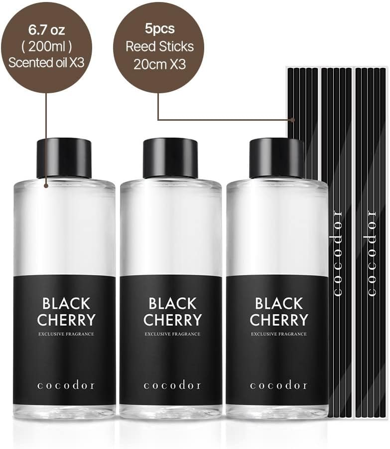 COCODOR Reed Diffuser Oil Refill/ /6.7oz / /Aroma Therapy / Refreshing Air / 6.7 Ounce / Set of 3