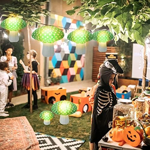 Windspeed 8Pcs Mushroom Shaped Paper Lanterns 8 &12 Inch Mushroom Lanterns