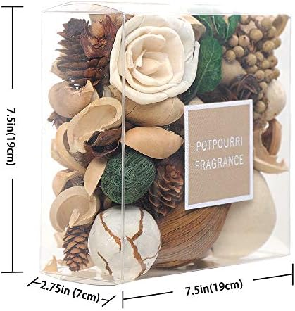 Qingbei Rina Peach Potpourri Dried Flowers, White, 14 oz