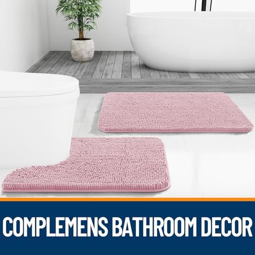 OLANLY Bathroom Runner Rugs 70x24, Extra Soft Absorbent Chenille Bath Rugs