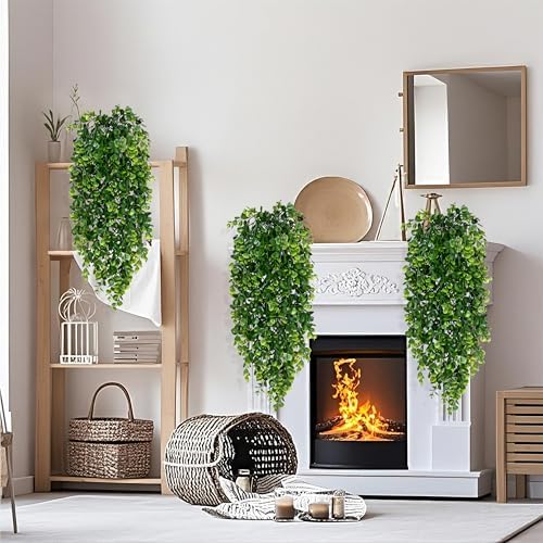 Waipfaru 8Pcs Fake Hanging Plants 2.7FT Fake Plants Fake Vines Greenery