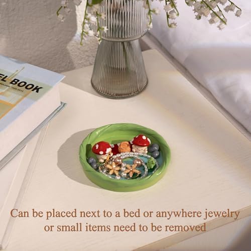 Unique Trinket Tray & Ring Holder for Girls' Rooms / Green