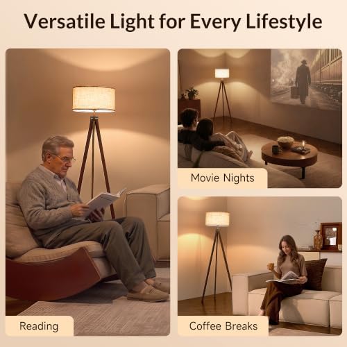 LEPOWER Tripod Floor Lamp Mid Century Modern Standing Lamps for Living Room