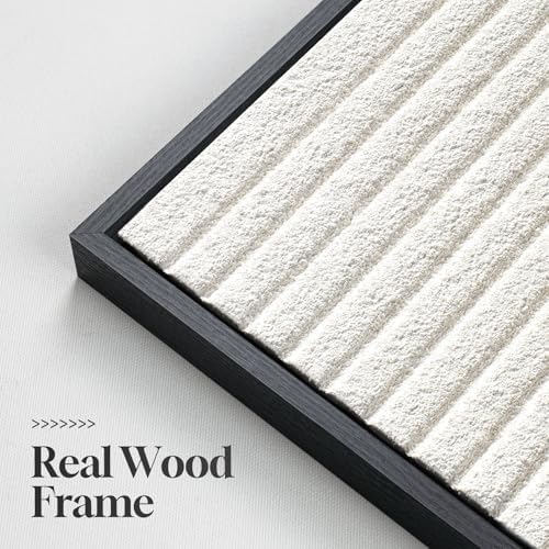 Large 3D Textured Modern White Abstract Wall Art for Living Room, 3 Piece