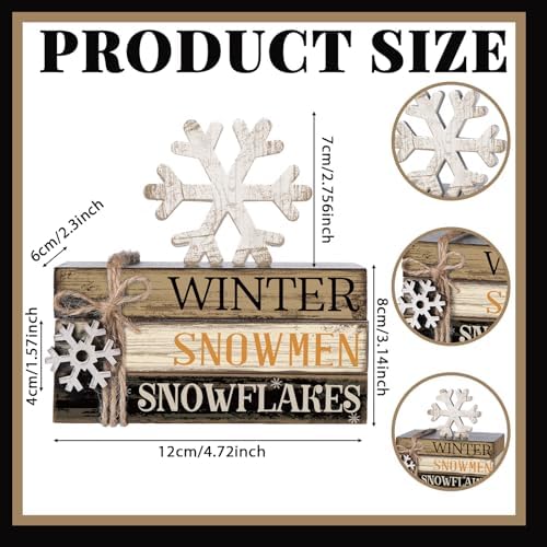 4 Pcs Winter Table Decorations Snowflaketiered Tray Decor