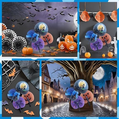20 Pack Halloween Paper Fans