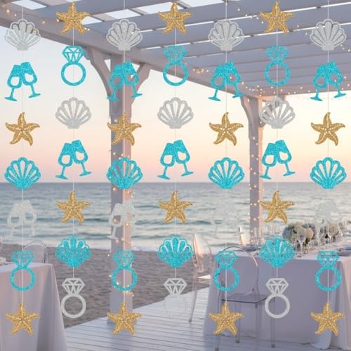 Xinnun 8 Pcs Toast Coast Party Decorations Beach Bachelorette Garland