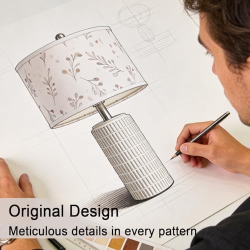 PoKat 23'' Table Lamp with Flower Lampshade for Night Stands, Birthday Gifts for Women Mom, House Warming Gifts New