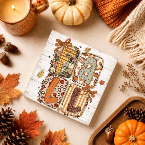 Fall Decorations for Home Alphabet Fall Letter Wood Sign Wall Art