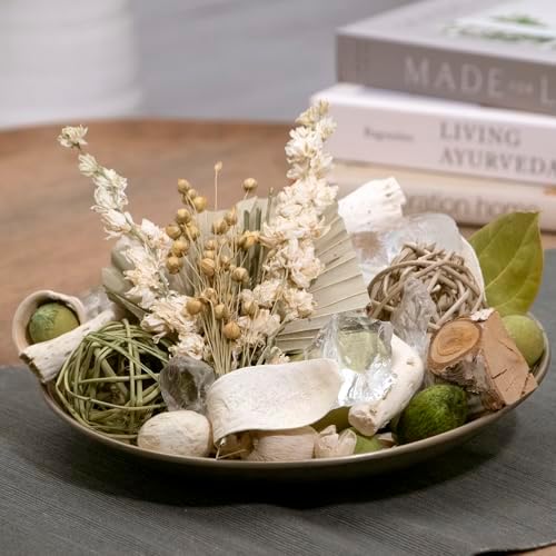 ANDALUCA Maison Box Fragrance Potpourri Decorative Vase & Bowl Filler Home Décor (Palm & Cedar)