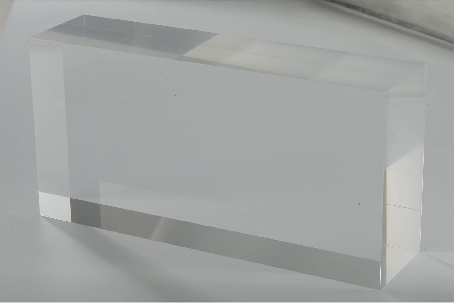 CiaoHER 2in Thickness Solid Acrylic Cube Display Block 2" x 4" x 8" | Clear Polished, Pedestal Stand Riser, Solid Base