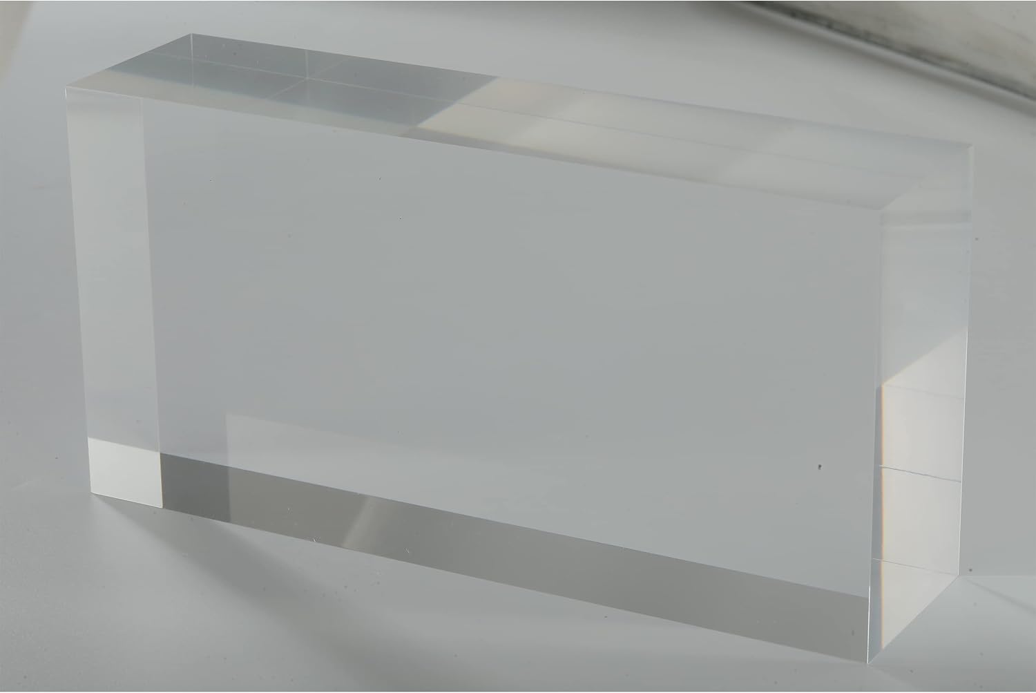 CiaoHER 2in Thickness Solid Acrylic Cube Display Block 2" x 4" x 8" | Clear Polished, Pedestal Stand Riser, Solid Base