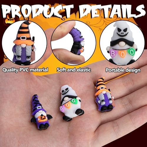 60 Pcs Halloween Mini Gnome Figurines, Miniature Gnomes Table Decoration