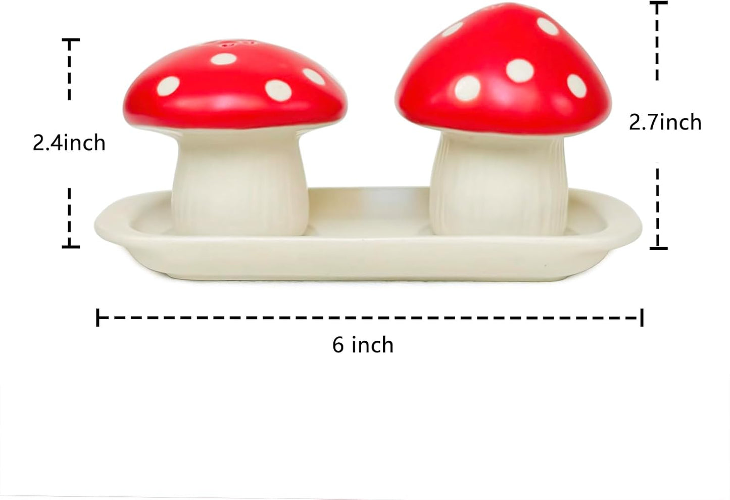 Tray / Mushroom Salt and Pepper Shakers Salt and Pepper Shakers / Mushroom 3 / Small