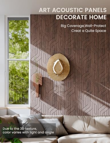 Fluxynara 6-Pack Large Felt Bulletin Board, Walnut Artistic