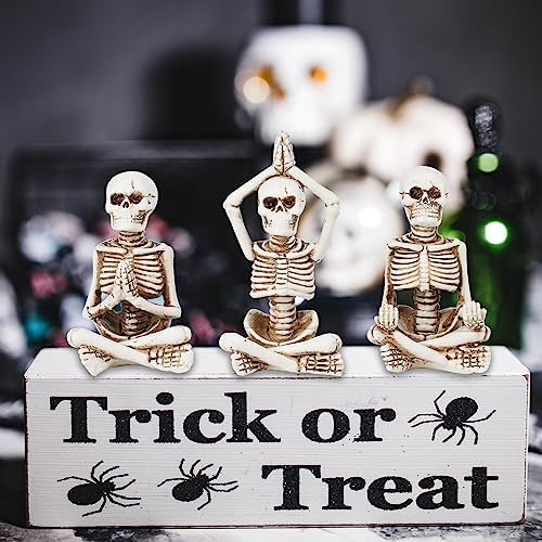 Newman House Studio Halloween Skeleton Decor - Yoga Skeleton Figurines
