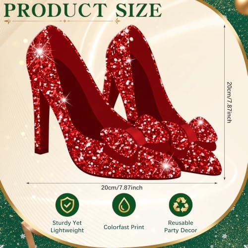 Preboun 20 Pcs Wizard Themed Decoration Red Slippers Hanging Banner