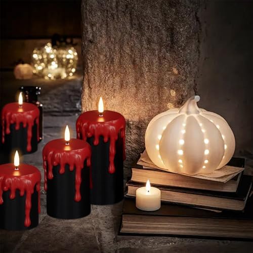 Wondise Halloween Flameless Candles with 6H Timer