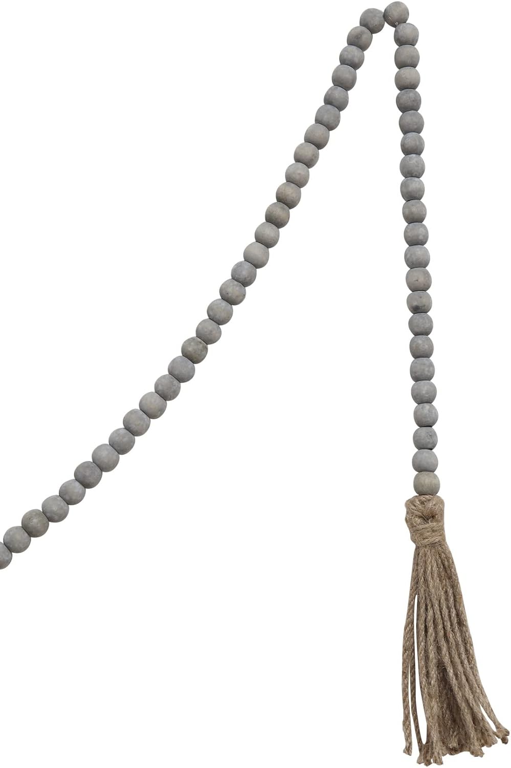Jute & Wood Bead Garland / Grey