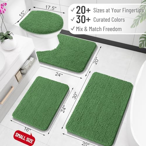 OLANLY Bathroom Rugs 30x20, Extra Soft Absorbent Chenille Bath Rugs