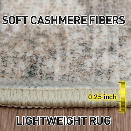 4x6 Area Rugs for Living Room: Washable Abstract Brown Black Badroom Carpet