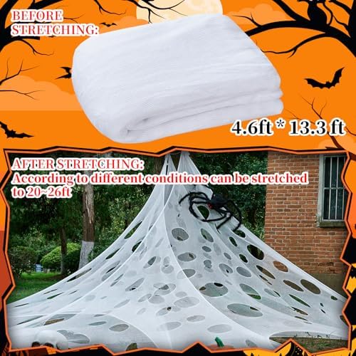 VICAMB 470sqft Giant Spider Web Halloween Decorations Outdoor