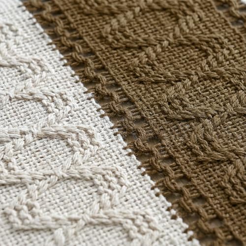 Artoid Mode Coffee Farmhouse Rustic Table Runner 12x48 Inch