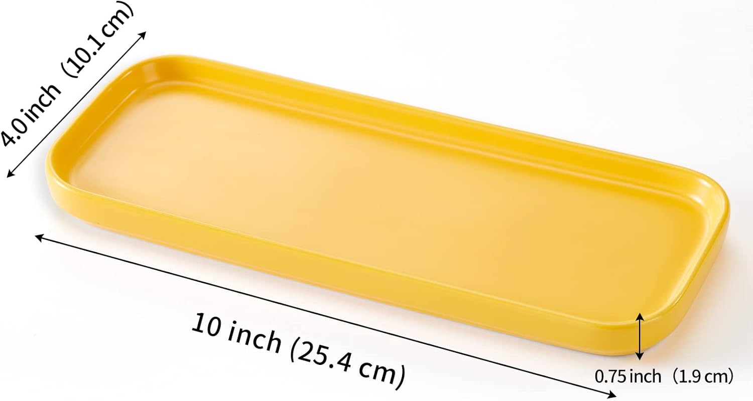 Ceramic Bathroom Tray / Yellow
