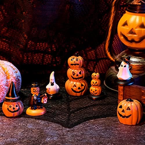 Jetec 12 Pcs Halloween Miniature Figurines for Tiered Tray Decor
