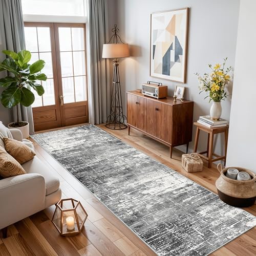 Washable 2X10 Kitchen Area Rug: Entryway Abstract Rug Runner Soft Bedroom Besides Floor Mat Non-Slip Indoor Farmhouse
