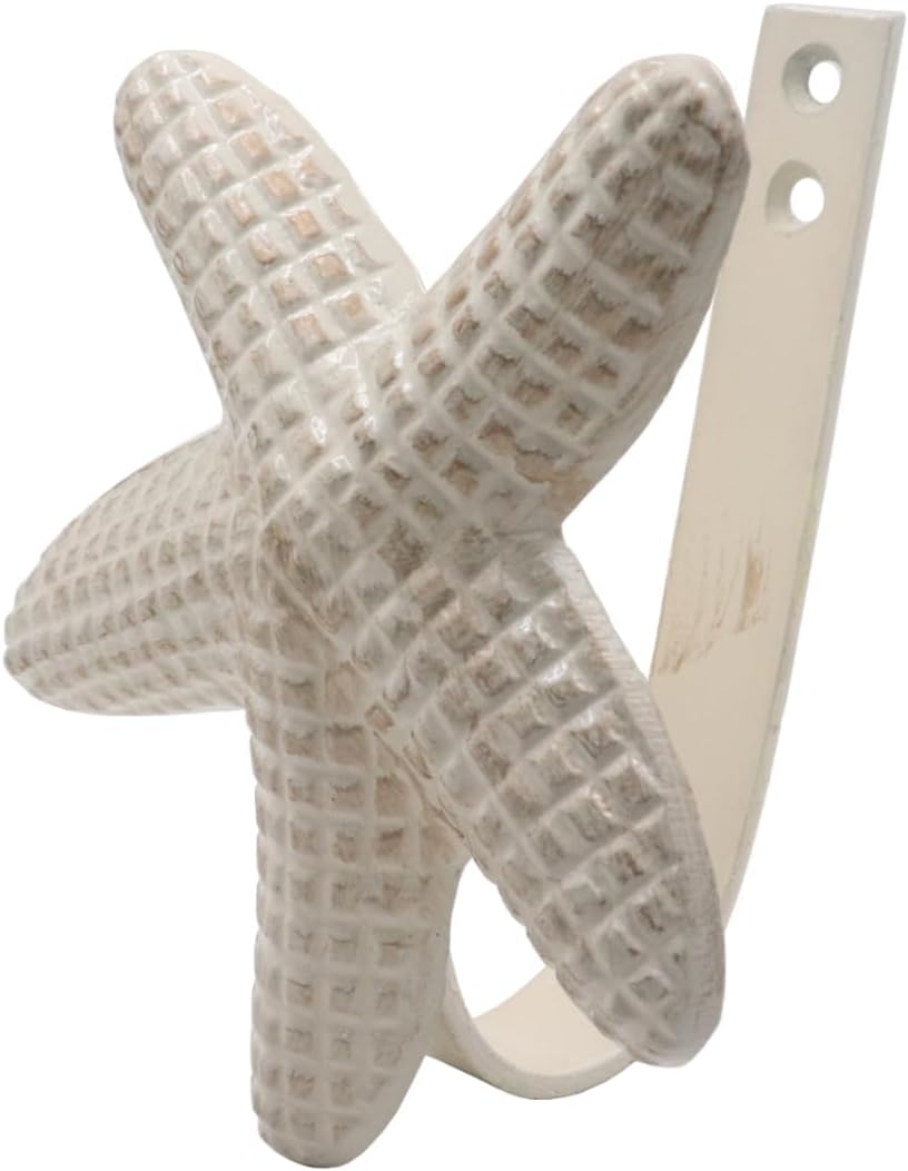 The Metal Magician Metal Nautical Starfish Curtain Holdback & Curtain Holder for Home, Bedroom & Office (Starfish Set