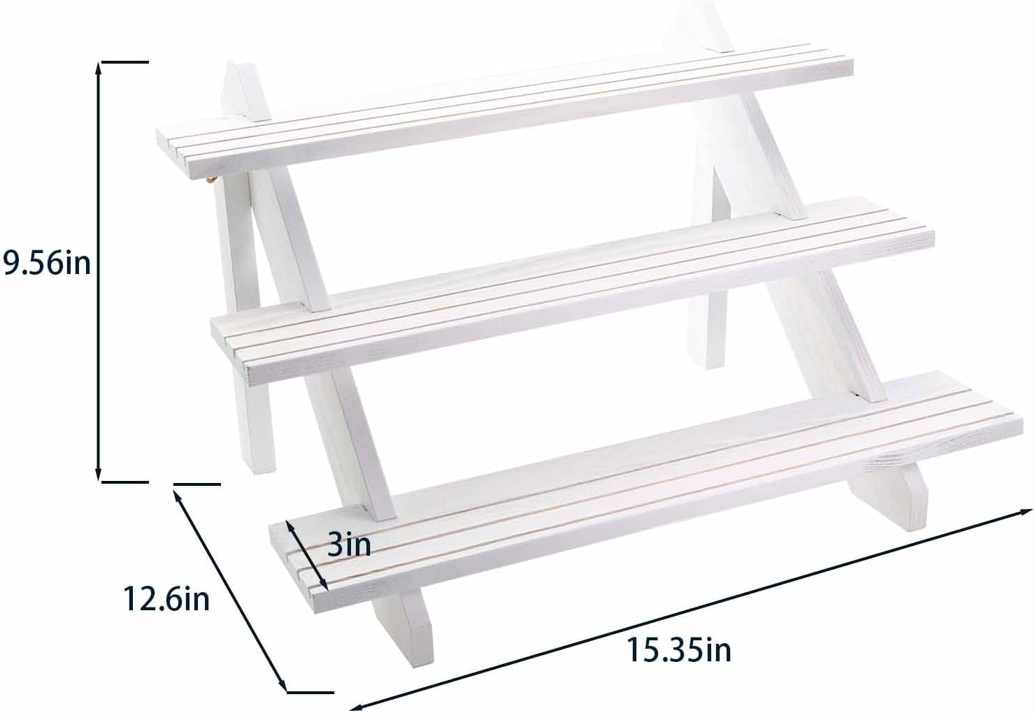 Earring Display Stands / White-3tier