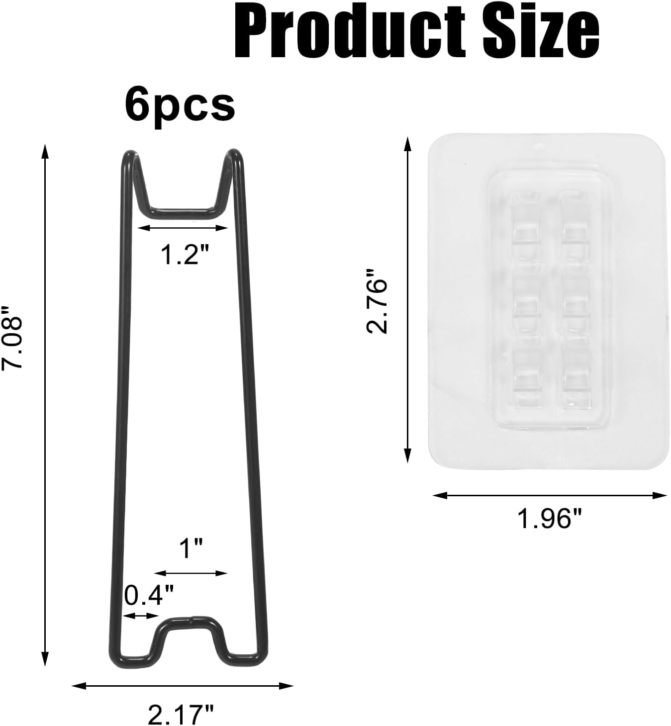 Picture Frame Stand / Black Stainless Steel / Set of 6