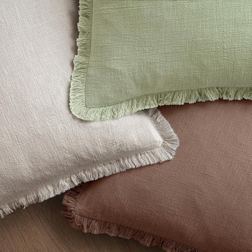MIULEE Linen Decorative Fall Euro Throw Pillow Covers Dark Coffee 28x28