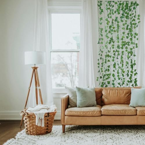 Freyalife Fake Vines for Room Decor(24Pack168Ft) Aesthetic Artificial Plant Ivy Leaves Hanging Greenery Garlands for