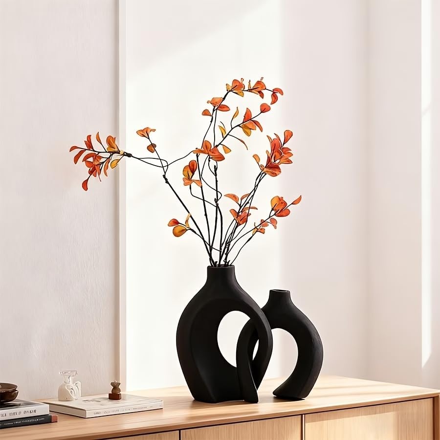 Ceramic Vase Set / Black