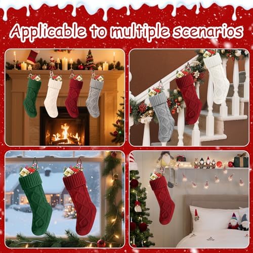 Christmas Stockings 18 Inches,Knitted Socks Christmas Decoration