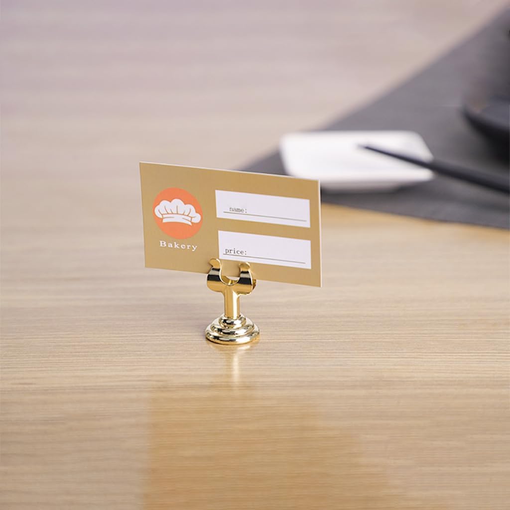Small Size Table Number Holders,Stainless Steel Place Card Holder for Photos Food Signs Weddings Restaurants