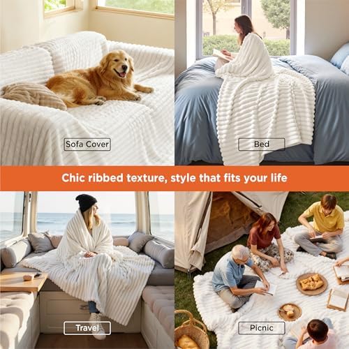 Bedsure GentleSoft Blankets Queen Size for Bed - Cozy Soft Sofa Couch Cover Blankets for Women, Cute Large Bedding