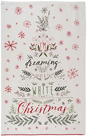 DII Christmas Kitchen Towel Set, Floral Tea Towels for Baking, Cleaning, Entertainment & Cooking, 18x28, Noel, 2 Piece