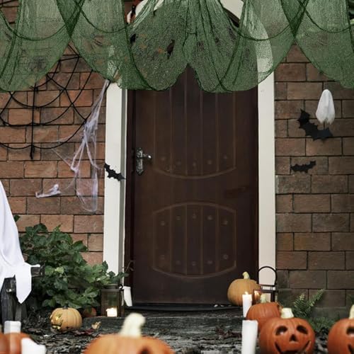 Halloween Green Creepy Cloth 79 X 591 in, Spooky Scary Gauze for Home Decor