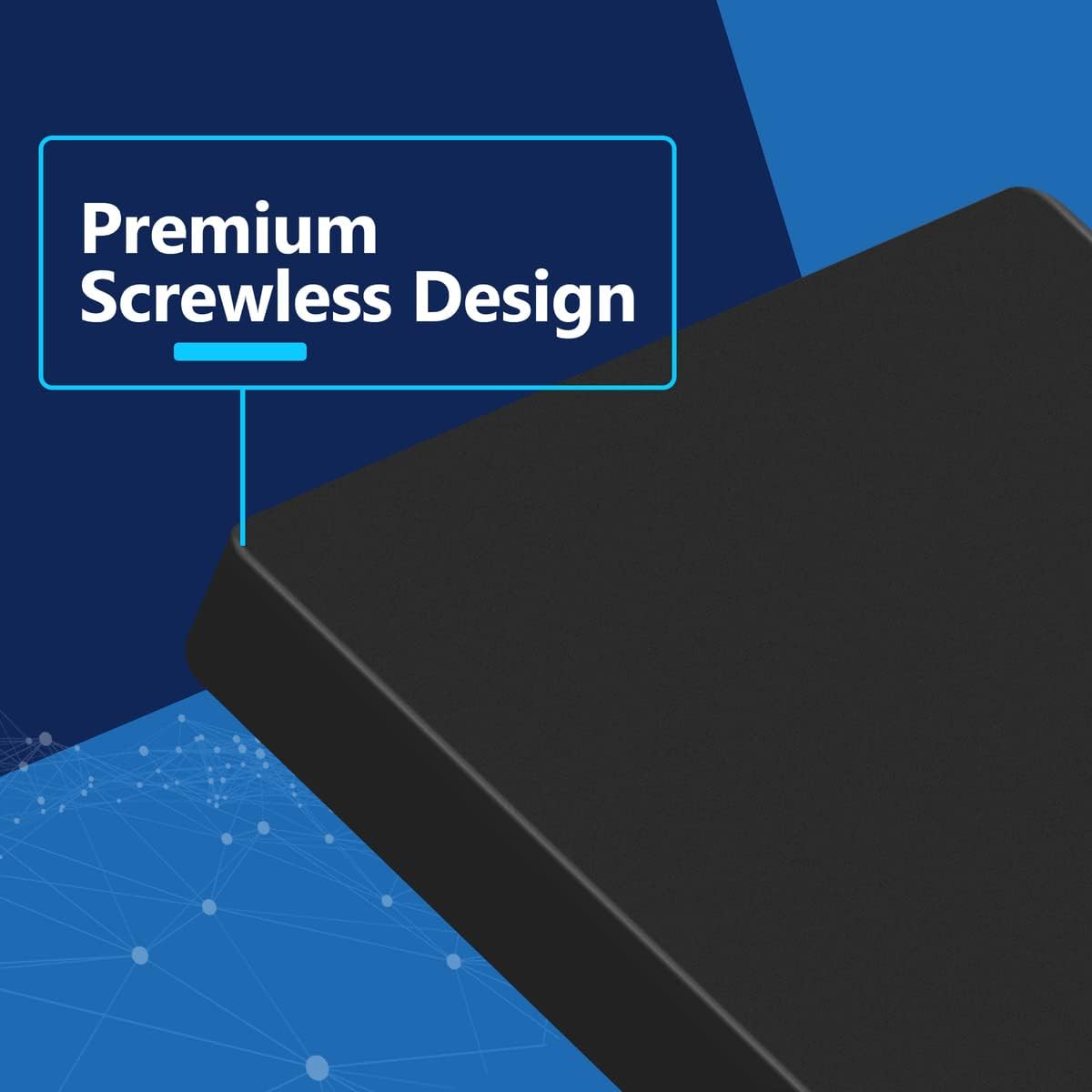 LIDER Blank Wall Plate, Screwless Design, 1-Gang, Matte Black, 10-Pack | Temperature And Impact Resistant, Midsize